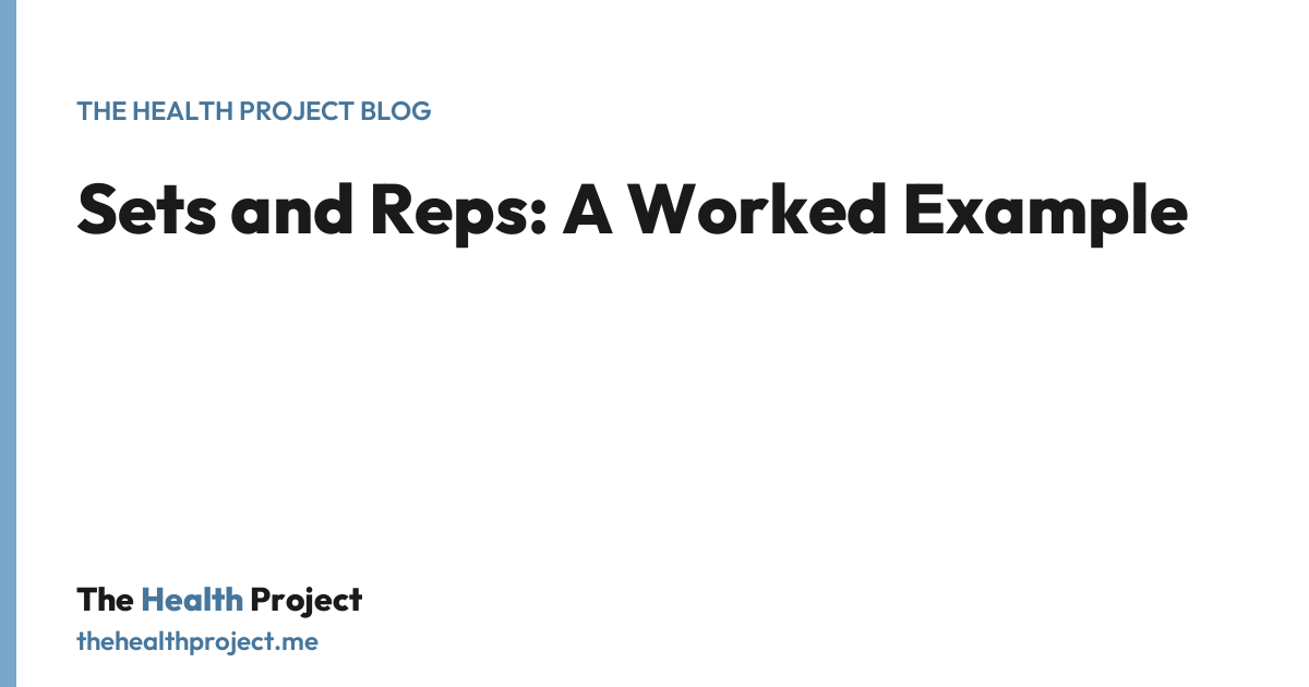 Sets and Reps: A Worked Example, a title card from The Health Project blog